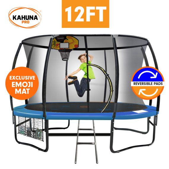 Kahuna Pro Trampoline with Mat, Reversible Pad, Basketball Set