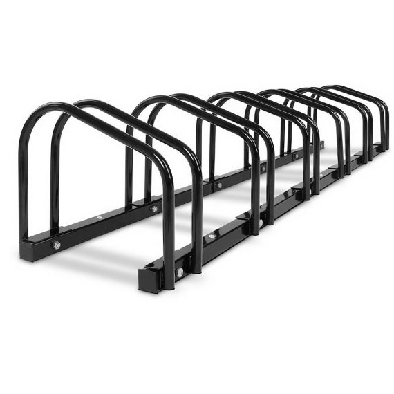 Weisshorn Stand Floor Bicycle Storage – Black, 6 Bike