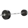 Barbell Weight Set Plates Bar Bench Press Fitness Exercise Home Gym 168cm – 28 kg