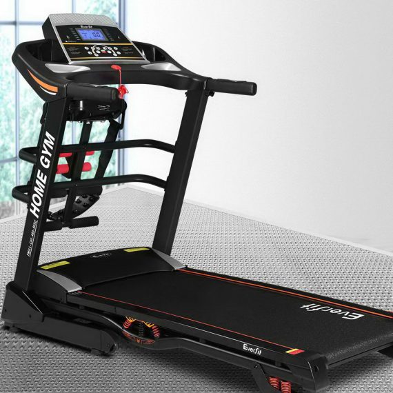 Electric Treadmill 480mm 18kmh 3.5Auto Incline Home Gym Run Exercise Machine Fitness Dumbbell Massager Sit Up Bar