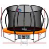Everfit Trampoline Round Trampolines With Basketball Hoop Kids Present Gift Enclosure Safety Net Pad Outdoor – Orange, 10ft