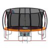 Everfit Trampoline Round Trampolines With Basketball Hoop Kids Present Gift Enclosure Safety Net Pad Outdoor – Orange, 16ft