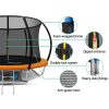 Everfit Trampoline Round Trampolines With Basketball Hoop Kids Present Gift Enclosure Safety Net Pad Outdoor – Orange, 8ft