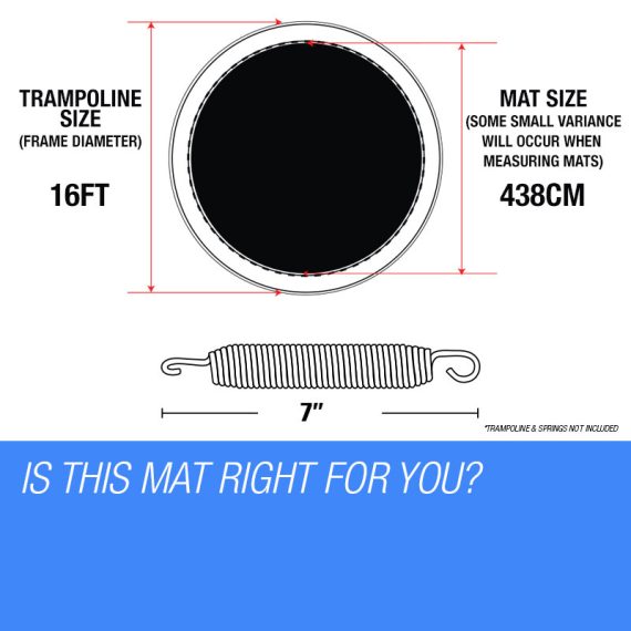 Up-Shot Replacement Trampoline Mat – Spare Foot Parts – 16ft