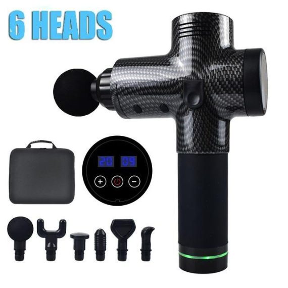 POWERFUL 6 Heads LCD Massage Gun Percussion Vibration Muscle Therapy Deep Tissue