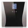Digital Body Fat Scale Bathroom Weight Gym Glass Water LCD Electronic Black