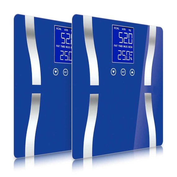2X Digital Body Fat Scale Bathroom Scale Weight Gym Glass Water LCD