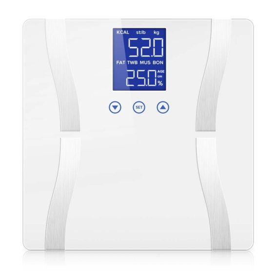 Digital Body Fat Scale Bathroom Scales Weight Gym Glass Water LCD Electronic