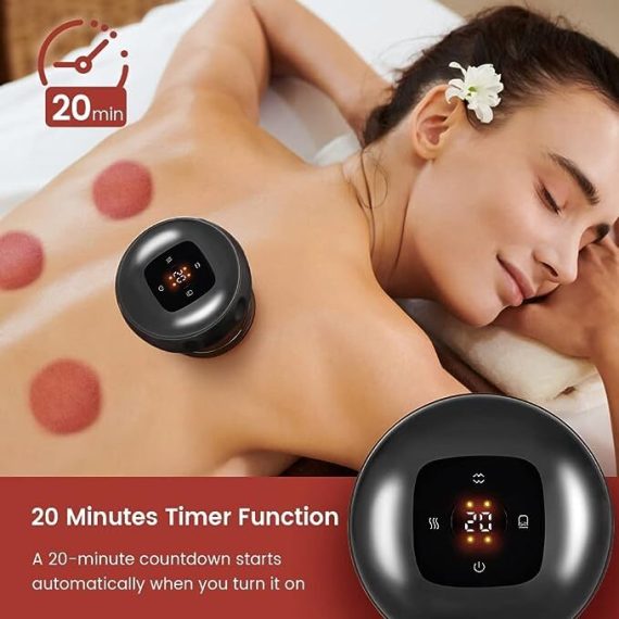 6 Levels Electric Cupping Therapy Massager Adjustable Portable Rechargeable