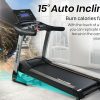 PROFLEX Electric Treadmill Auto Incline Foldable Exercise Run Machine Fitness Gym 4HP 480mm Belt