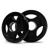 Pair of 5lb Rubber-Coated Olympic Weight Plates for Gym Home Fitness Bodybuilding Weights Training