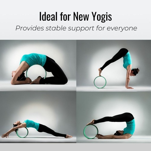Yoga Wheel 4 pcs set – 1 Yoga Wheel, 2 Yoga Block, 1 Yoga Strap (Purple)