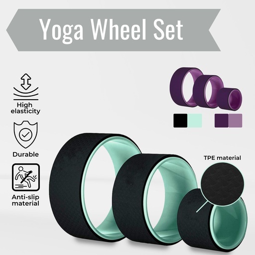 Yoga Wheel 3 pieces set ( 3 Yoga Wheel ) (Purple) VP-YBS-106-SD