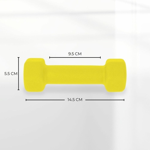 Neoprene Dumbbell 1kg x 2 (Yellow)