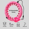 Weighted Hula Hoop with 26 Detachable Knots (Pink)