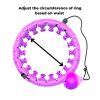 Weighted Hula Hoop with 26 Detachable Knots (Purple)