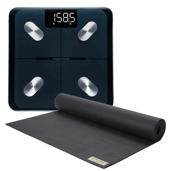 Voyager Mat – Black & Etekcity Scale for Body Weight and Fat Percentage – Black Bundle