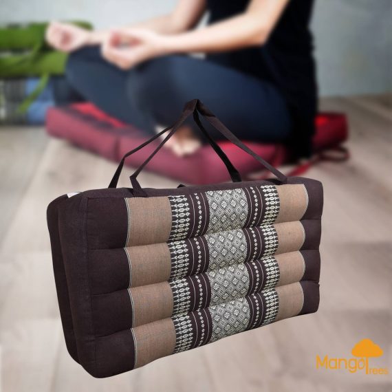 2-Fold Meditation Cushion Yoga Mat Brown