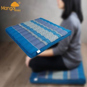 Thai Kapok Meditation Cushion Yoga Seat Blue