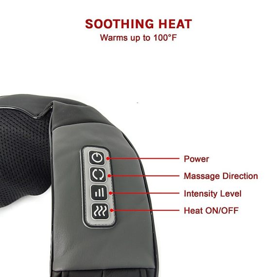Shiatsu Neck & Back Massager with Heat Deep Kneading Massage Pillow for Shoulder