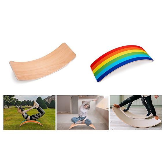 Wooden Wobble Balance Board for Kids Toddlers Adults
