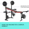 Powertrain Home Gym Workout Bench Press with 45kg Weights