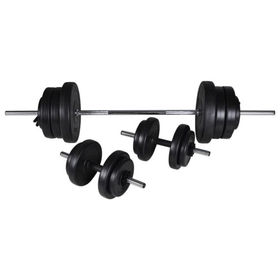 Adjustable Sit-up Bench with Barbell and Dumbbell Set