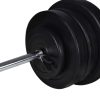 Power Tower with Barbell and Dumbbell Set