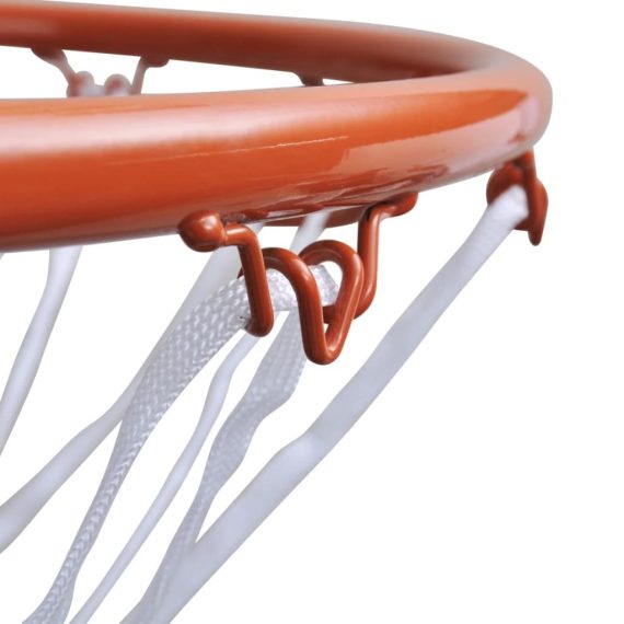 Basketball Goal Hoop Set Rim with Net Orange 45 cm