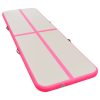 Inflatable Gymnastics Mat with Pump PVC – 400x100x10 cm, Pink