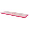 Inflatable Gymnastics Mat with Pump PVC – 400x100x10 cm, Pink