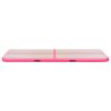 Inflatable Gymnastics Mat with Pump PVC – 400x100x10 cm, Pink