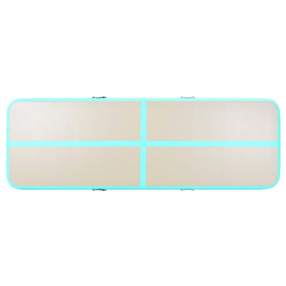 Inflatable Gymnastics Mat with Pump PVC – 600x100x10 cm, Green