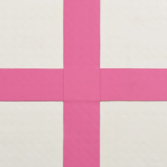 Inflatable Gymnastics Mat with Pump PVC – 300x100x15 cm, Pink