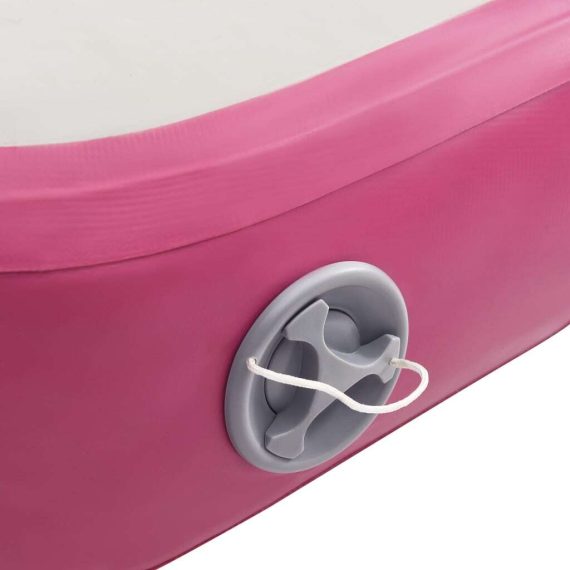 Inflatable Gymnastics Mat with Pump PVC – 300x100x15 cm, Pink