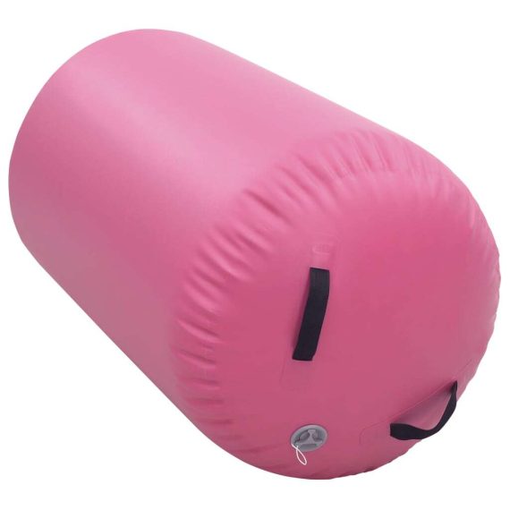 Inflatable Gymnastic Roll with Pump PVC – 100×60 cm, Pink