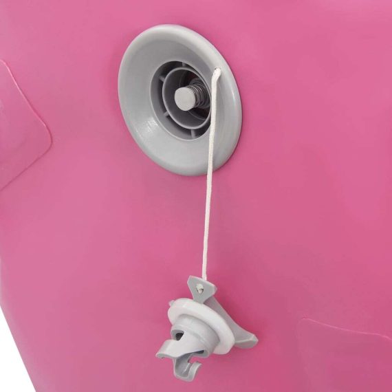 Inflatable Gymnastic Roll with Pump PVC – 100×60 cm, Pink