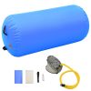 Inflatable Gymnastic Roll with Pump PVC – 120×75 cm, Blue
