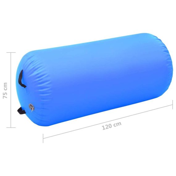 Inflatable Gymnastic Roll with Pump PVC – 120×75 cm, Blue