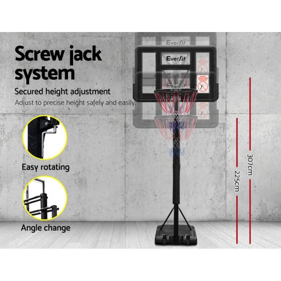3.05M Basketball Hoop Stand System Ring Portable Net Height Adjustable