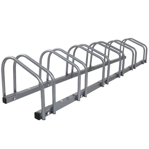 Stand Floor Bicycle Storage – Silver, 6 Bike
