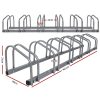 Stand Floor Bicycle Storage – Silver, 6 Bike