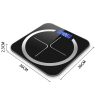 180kg Digital Fitness Weight Bathroom Body Glass LCD Electronic Scales – Black