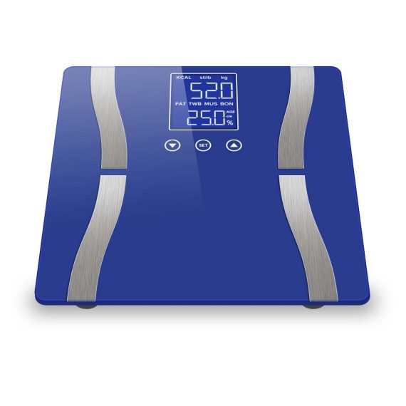 2X Digital Body Fat Scale Bathroom Scale Weight Gym Glass Water LCD – Blue and Purple