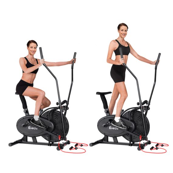 Elliptical Cross Trainer Exercise Bike Bicycle Home Gym Fitness Machine Running Walking – 4 in 1
