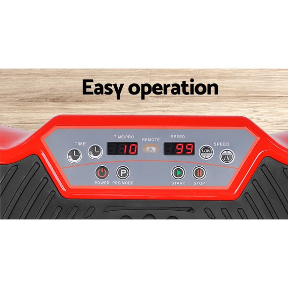 Vibration Machine Plate Platform Body Shaper Home Gym Fitness – Red