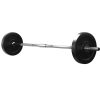 Barbell Weight Set Plates Bar Bench Press Fitness Exercise Home Gym 168cm