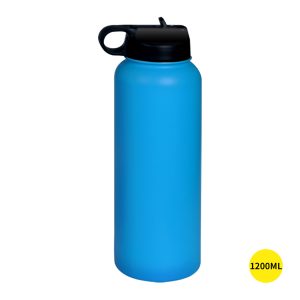 Stainless Steel Water Bottle Vacuum Insulated Thermos Double Wall 1.2L – Blue