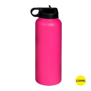 Stainless Steel Water Bottle Vacuum Insulated Thermos Double Wall 1.2L – Pink