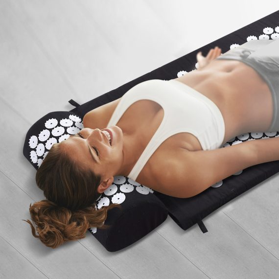 Acupressure Mat Yoga Massage Sit Lying Pain Stress Relax